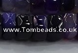 CAG9778 15.5 inches 8*16mm faceted rondelle agate gemstone beads