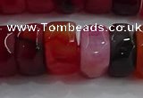 CAG9780 15.5 inches 8*16mm faceted rondelle agate gemstone beads