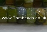 CAG9786 15.5 inches 8*16mm faceted rondelle agate gemstone beads