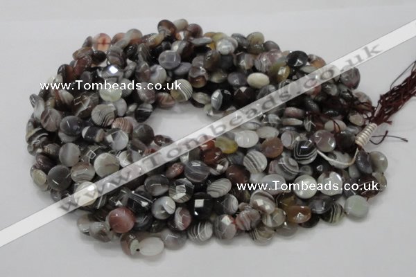 CAG979 15.5 inches 20mm faceted coin botswana agate beads wholesale