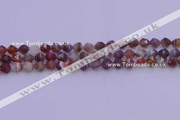 CAG9792 15.5 inches 8mm faceted nuggets botswana agate beads