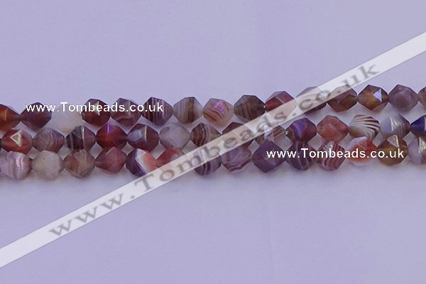 CAG9794 15.5 inches 12mm faceted nuggets botswana agate beads