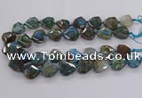 CAG9820 18*20mm - 25*30mm faceted freefrom dragon veins agate beads