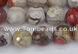 CAG9863 15.5 inches 10mm faceted round Mexican crazy lace agate beads