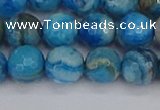 CAG9884 15.5 inches 8mm faceted round blue crazy lace agate beads