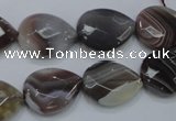 CAG989 15.5 inches 13*18mm faceted flat teardrop botswana agate beads