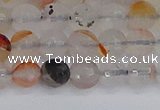 CAG9890 15.5 inches 6mm faceted round dendritic agate beads