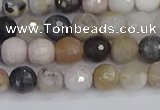 CAG9896 15.5 inches 4mm faceted round parrel dendrite agate beads