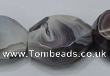 CAG991 15.5 inches 25*30mm faceted freeform botswana agate beads