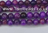 CAG9917 15.5 inches 4mm round purple crazy lace agate beads