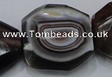 CAG992 15.5 inches 30*40mm faceted freeform botswana agate beads
