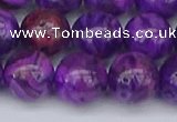 CAG9921 15.5 inches 12mm round purple crazy lace agate beads