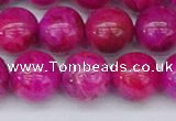 CAG9927 15.5 inches 10mm round fuchsia crazy lace agate beads