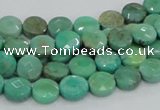 CAG993 15.5 inches 10mm faceted coin green grass agate gemstone beads