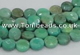 CAG993 15.5 inches 10mm faceted coin green grass agate gemstone beads