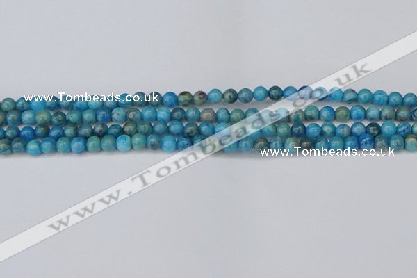 CAG9931 15.5 inches 4mm round blue crazy lace agate beads