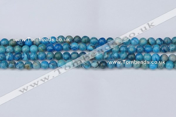 CAG9932 15.5 inches 6mm round blue crazy lace agate beads