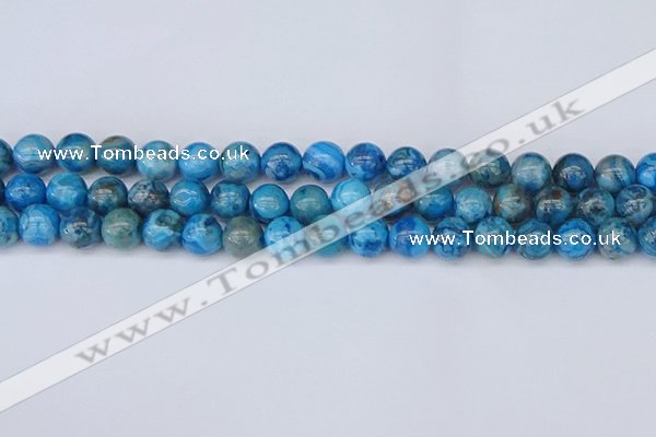 CAG9933 15.5 inches 8mm round blue crazy lace agate beads