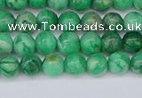 CAG9938 15.5 inches 4mm round green crazy lace agate beads