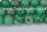 CAG9940 15.5 inches 8mm round green crazy lace agate beads