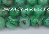 CAG9942 15.5 inches 12mm round green crazy lace agate beads