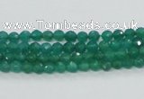 CAJ01 15.5 inches 4mm faceted round green aventurine jade beads