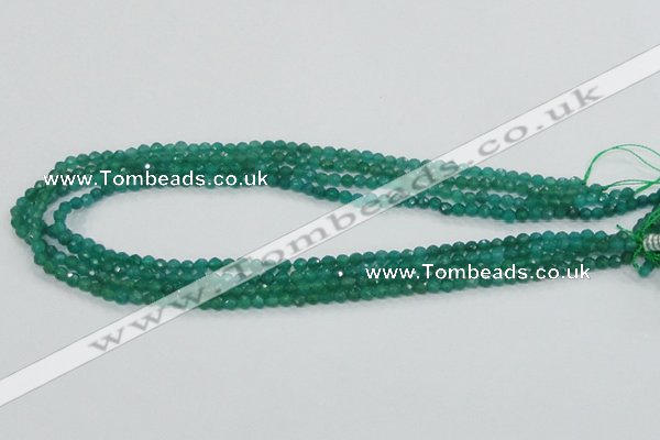 CAJ01 15.5 inches 4mm faceted round green aventurine jade beads