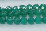 CAJ03 15.5 inches 8mm faceted round green aventurine jade beads