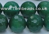 CAJ08 15.5 inches 20mm faceted round green aventurine jade beads