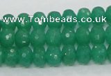 CAJ09 15.5 inches 7*10mm faceted rondelle green aventurine jade beads