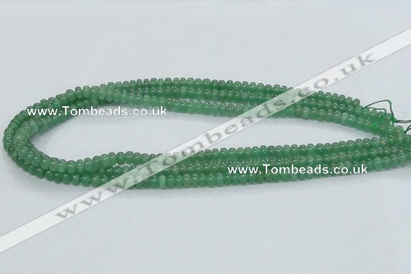 CAJ10 15.5 inches 4*6mm rondelle green aventurine jade beads