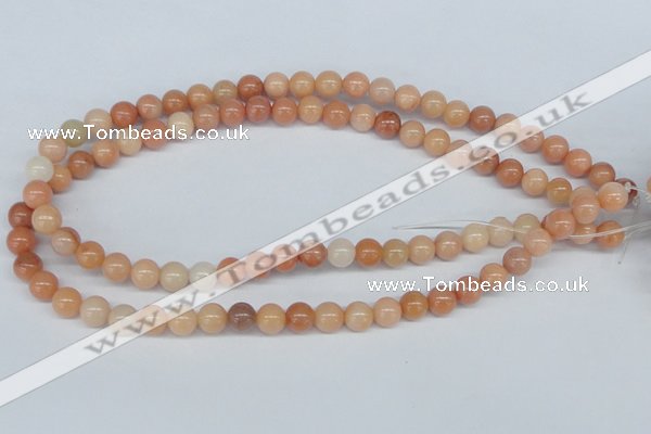 CAJ103 15.5 inches 8mm round red aventurine jade beads wholesale