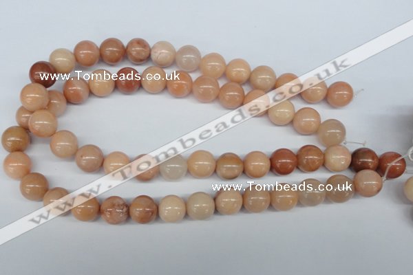 CAJ105 15.5 inches 14mm round red aventurine jade beads wholesale