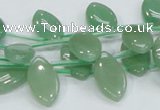 CAJ11 15.5 inches 10*12mm horse eye green aventurine jade beads