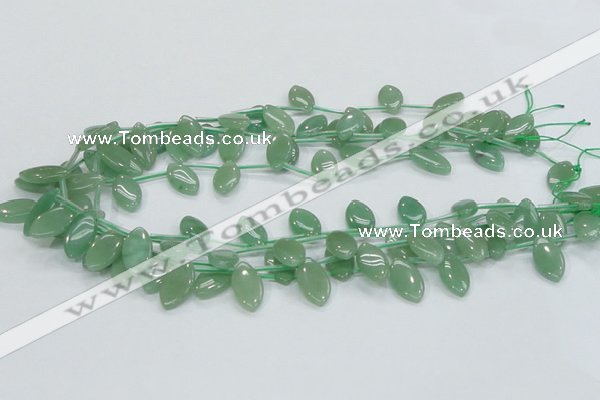 CAJ11 15.5 inches 10*12mm horse eye green aventurine jade beads