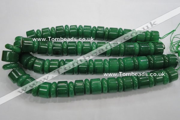 CAJ12 15.5 inches 6*18mm & 12*18mm rondelle green aventurine beads