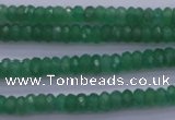 CAJ15 15.5 inches 4*6mm faceted rondelle green aventurine beads