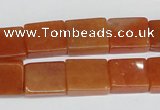 CAJ158 15.5 inches 12*15mm rectangle red aventurine jade beads