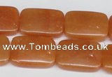 CAJ159 15.5 inches 18*25mm rectangle red aventurine jade beads