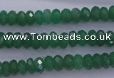 CAJ16 15.5 inches 5*8mm faceted rondelle green aventurine beads