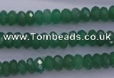 CAJ16 15.5 inches 5*8mm faceted rondelle green aventurine beads