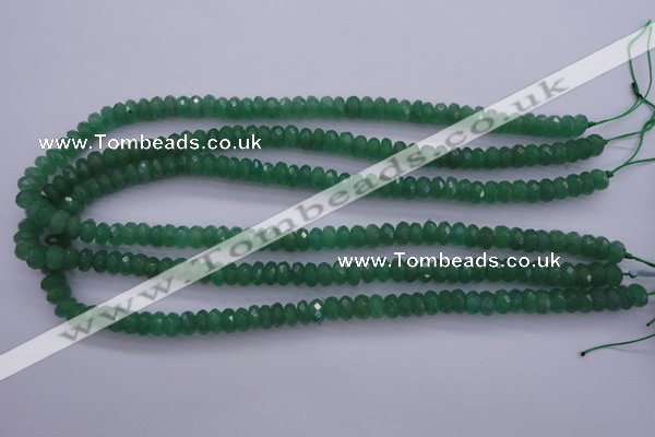 CAJ16 15.5 inches 5*8mm faceted rondelle green aventurine beads