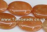 CAJ162 15.5 inches 20*30mm oval red aventurine jade beads