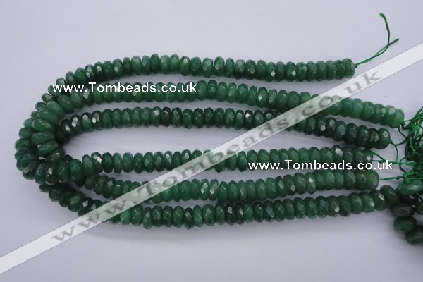 CAJ17 15.5 inches 7*12mm faceted rondelle green aventurine beads