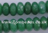 CAJ18 15.5 inches 8*16mm faceted rondelle green aventurine beads