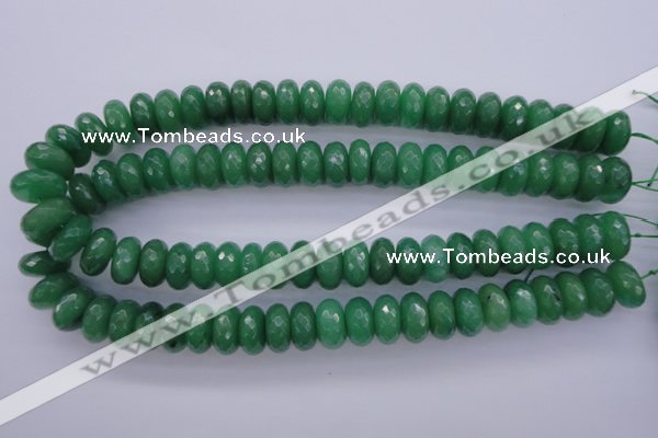CAJ18 15.5 inches 8*16mm faceted rondelle green aventurine beads