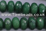 CAJ19 15.5 inches 9*18mm faceted rondelle green aventurine beads