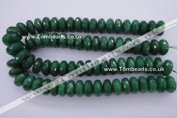 CAJ20 15.5 inches 10*20mm faceted rondelle green aventurine beads