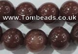 CAJ456 15.5 inches 14mm round purple aventurine beads wholesale