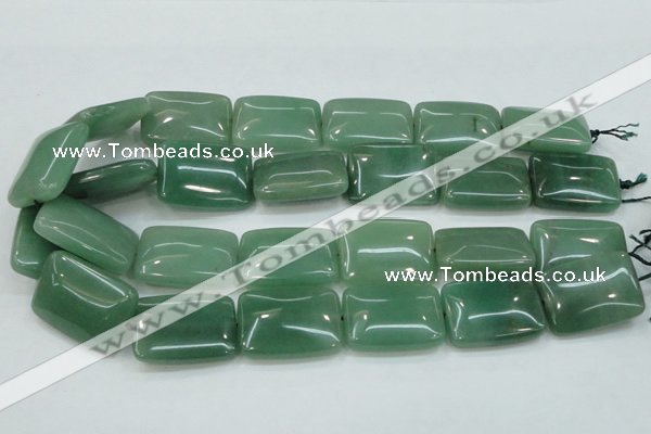 CAJ54 15.5 inches 22*30mm rectangle green aventurine jade beads wholesale